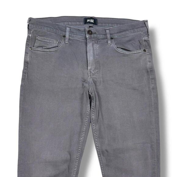 Paige Jeans Mens W33 Lennox Shade Gray Slim Straight Stretch Preppy Denim Casual - Picture 4 of 10